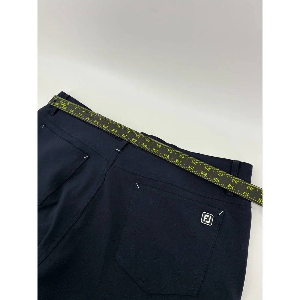 FootJoy Mens Athletic Fit Golf Pants Navy Blue Performance Stretch 38x32 (29)